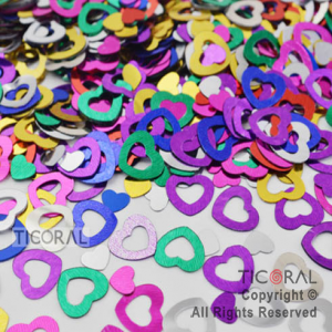CONFETI HS5561-1 CORAZON CALADO MULTICOLOR 14GRS x 1